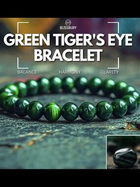 Green Tiger's Eye Beaded Bracelet